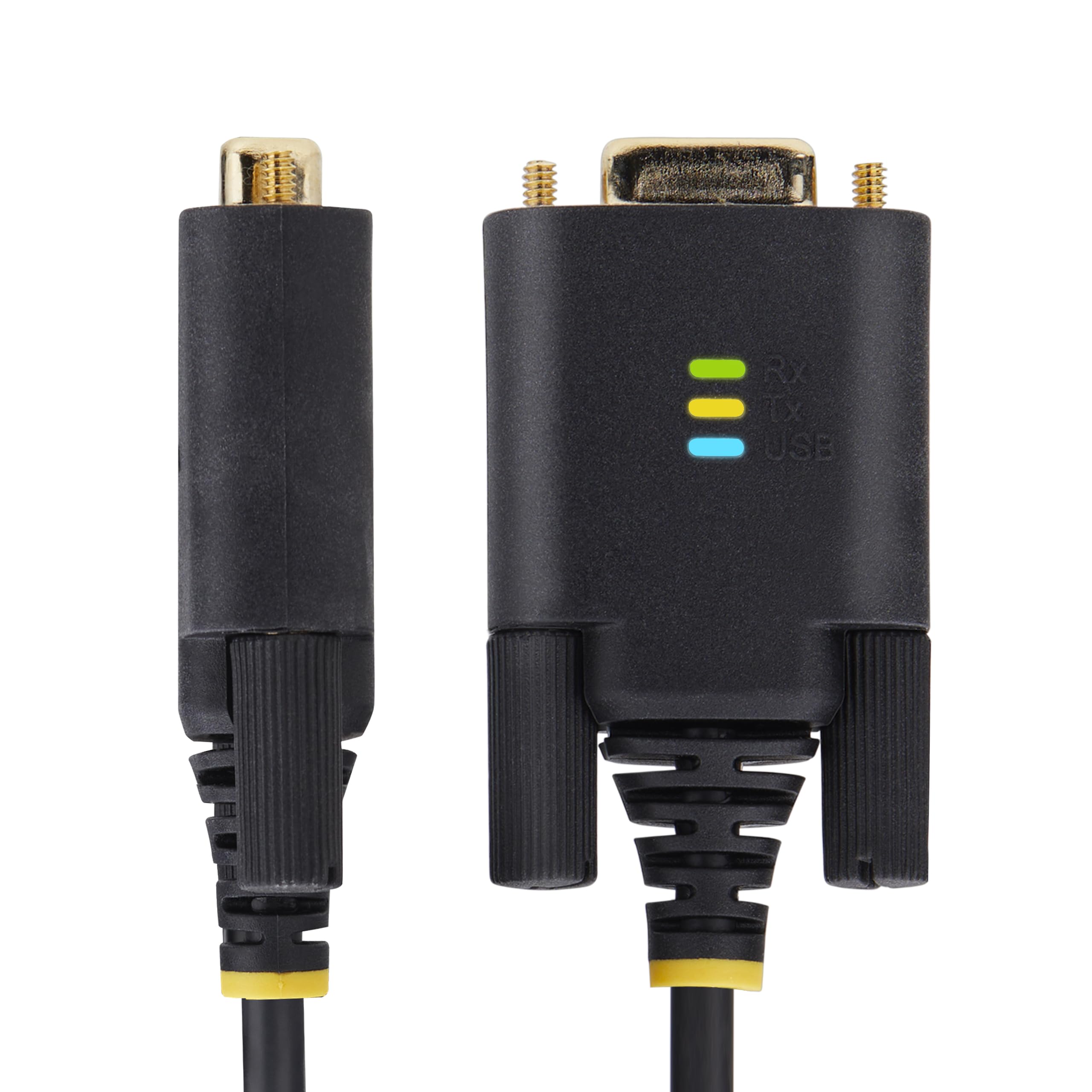 StarTech.com 13ft/4m 2 Port USB to Serial Adapter Cable, COM Retention, FTDI, USB A to DB9 RS232, Changeable DB9 Screws/Nuts
